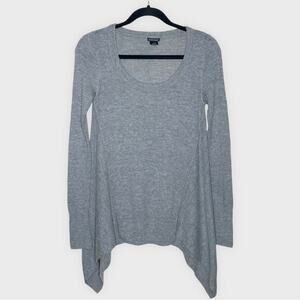 CLUB MONACO gray alpaca wool blend gray asymmetric hem tunic sweater size xs